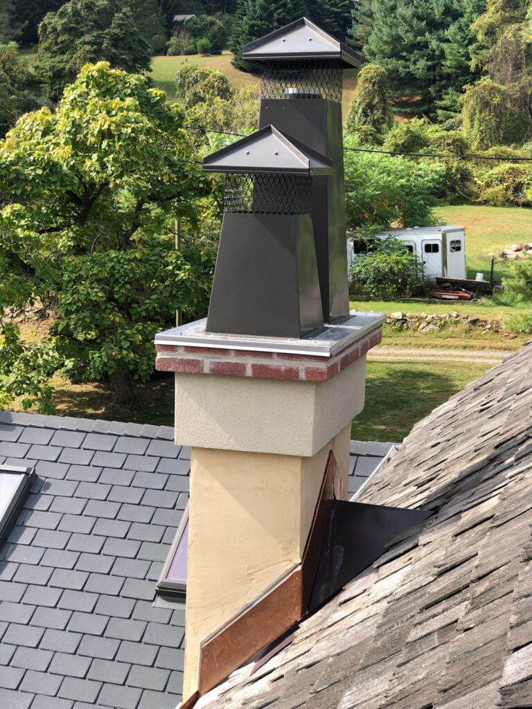 Original Photo- Custom Chimney Flue Extender-Chimney Cap Builders