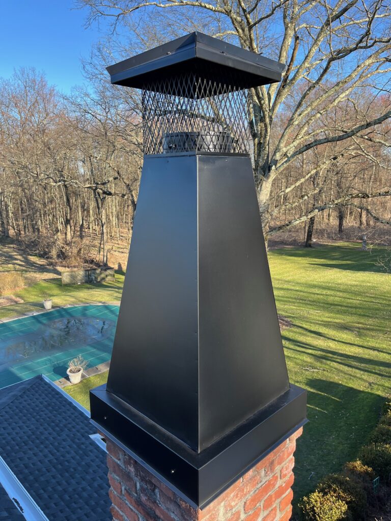 Original Photo- Chimney Flue Extender-Chimney Cap Builders