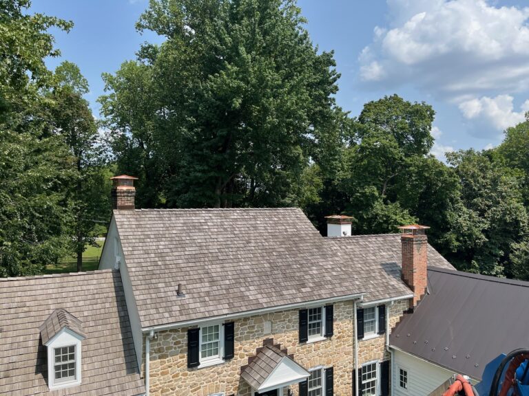 View of Chimney Caps on Home from Above